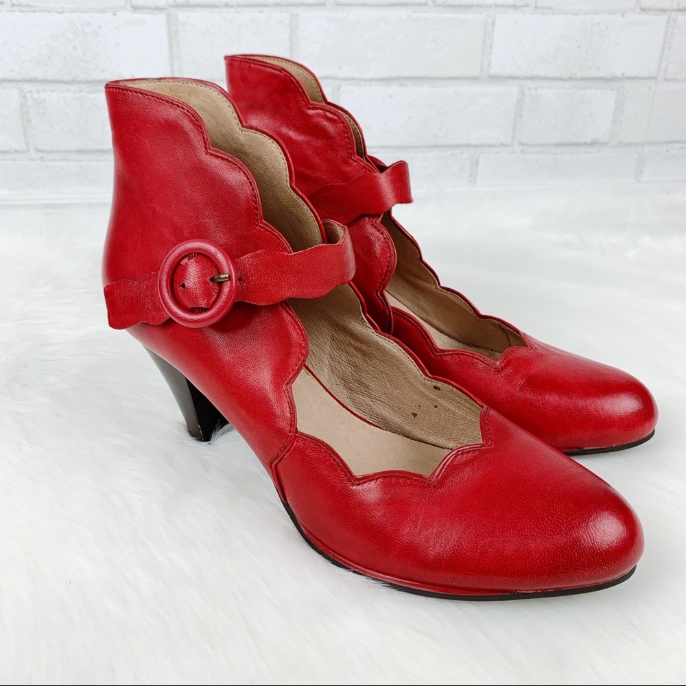 Miz Mooz Red Mary Jane Carrisa Heels